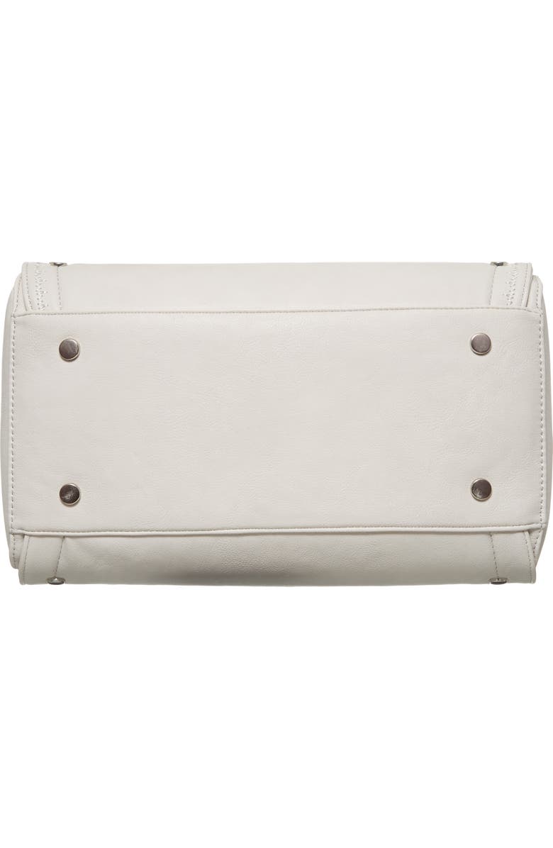 Sole Society Speedy Studded Faux Leather Satchel, Alternate, color,