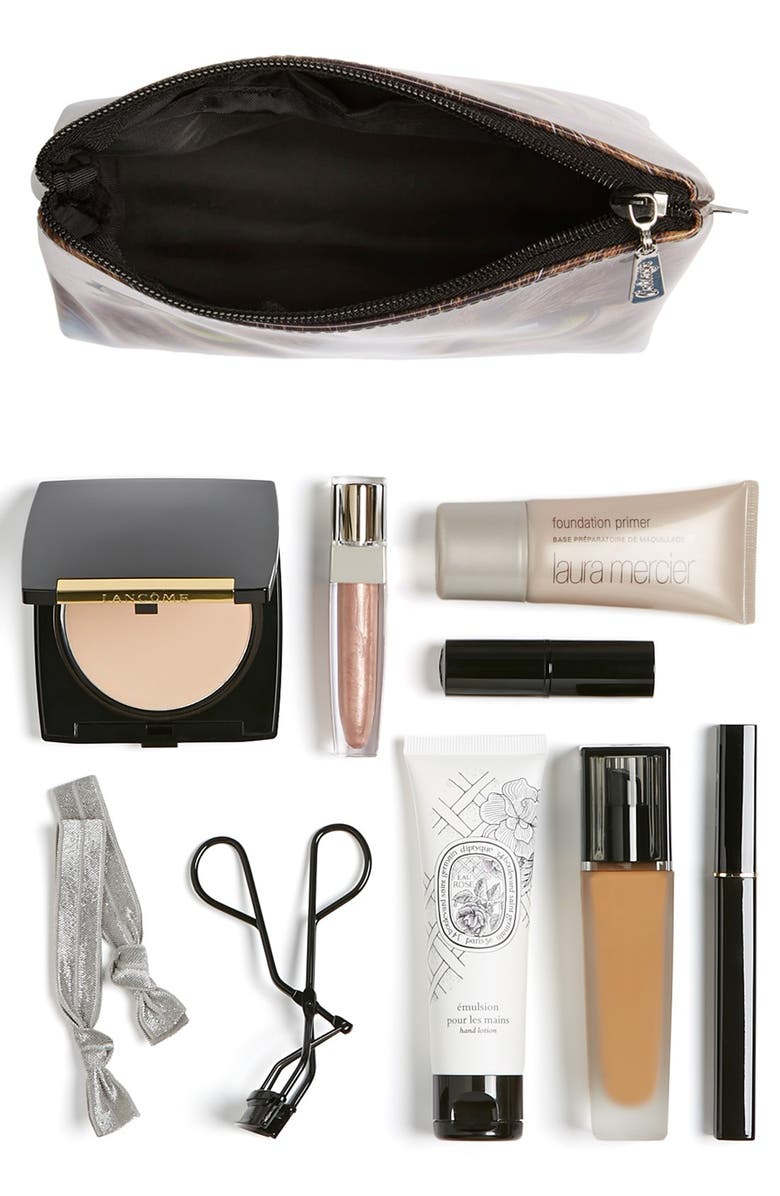 Catseye London 'Tabby Cat' Small Cosmetics Bag, Alternate, color,