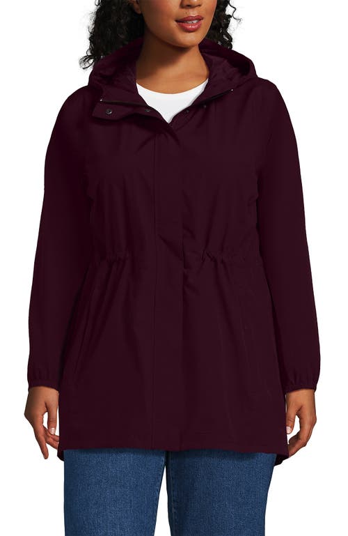Lands' End Squall Packable Waterproof Raincoat In Brown