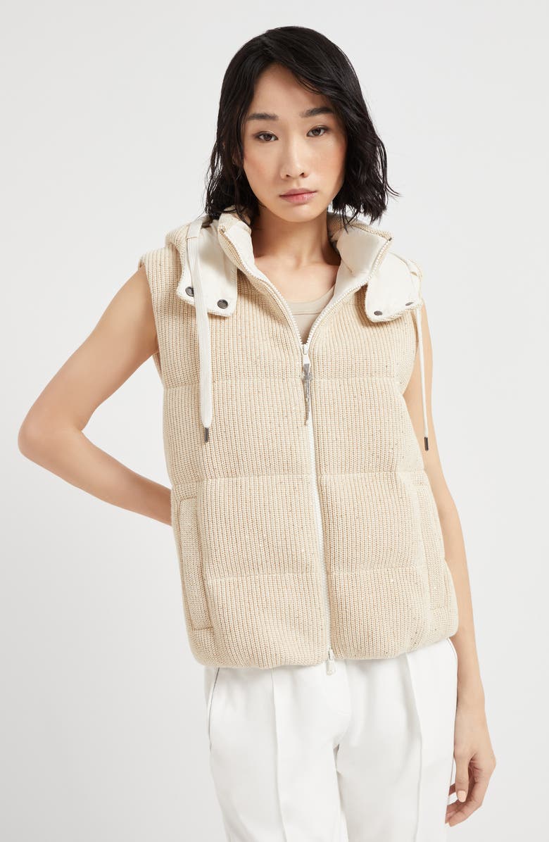 Brunello Cucinelli Knit down vest, Alternate, color, 