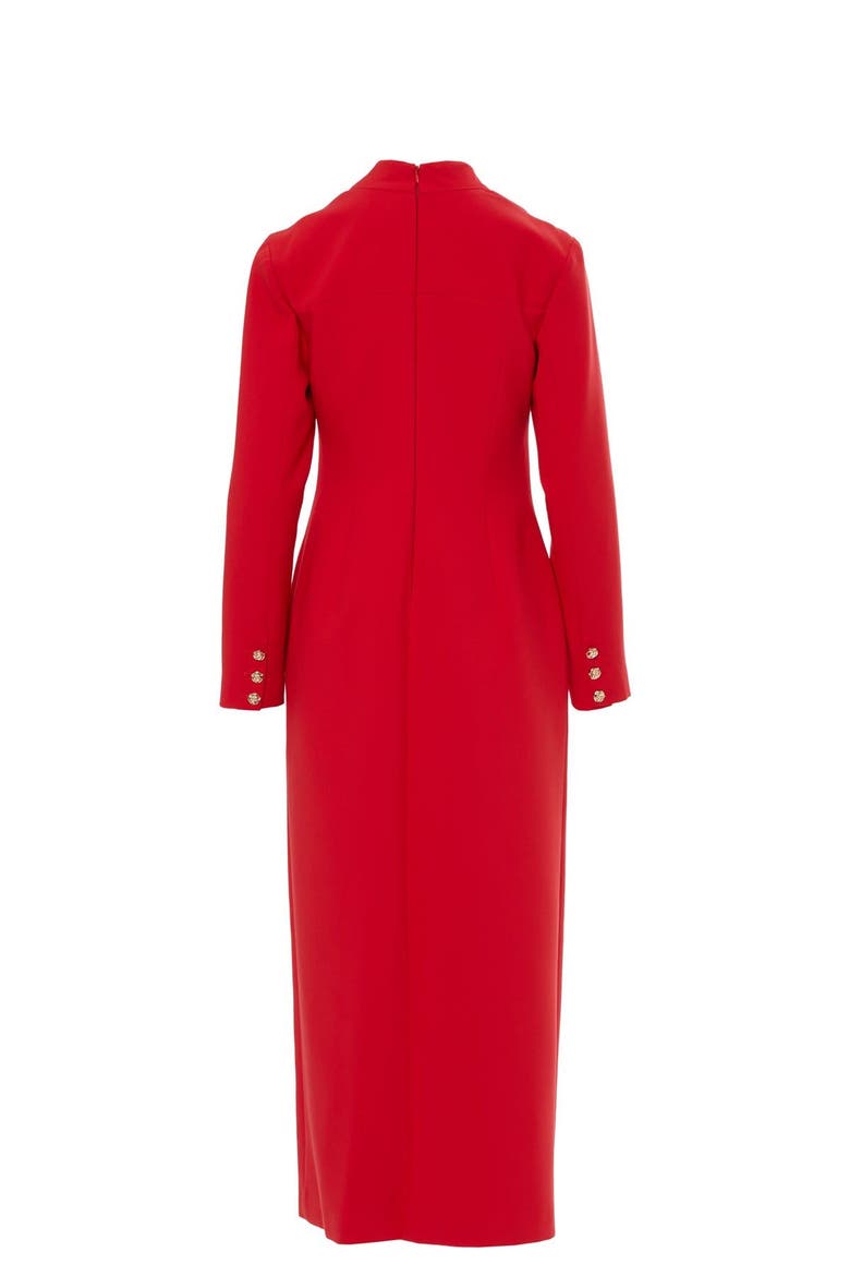 Wrap Dress with Front Slit, Alternate, color, Red