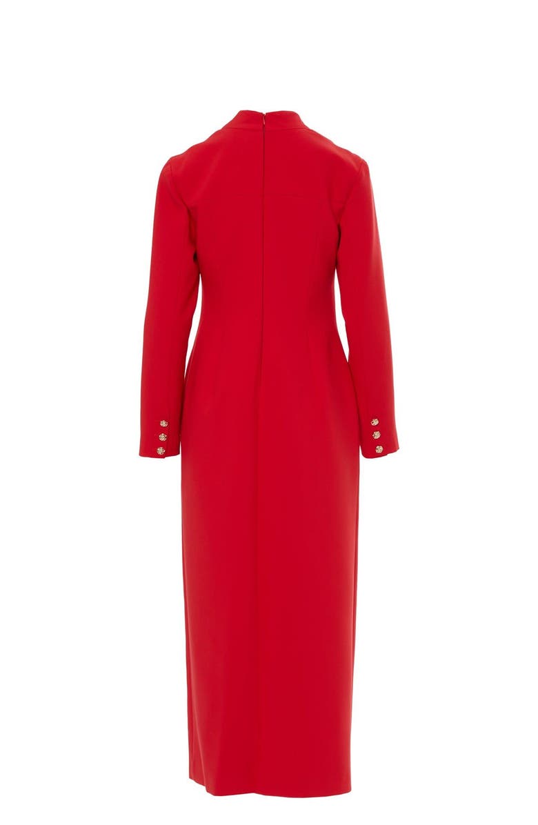 Gizia Wrap Dress with Front Slit, Alternate, color, Red