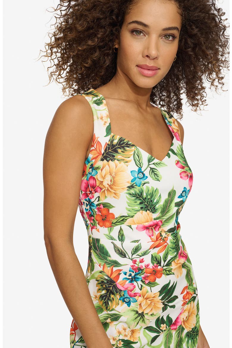 Crepe Print Minidress, Alternate, color, WHITE MULTI