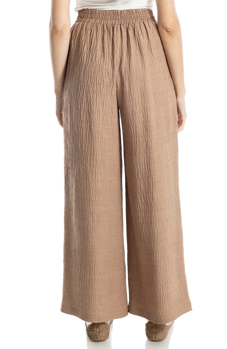 MAX STUDIO Textured Woven Wide Leg Pants, Alternate, color, Heather Mushroom