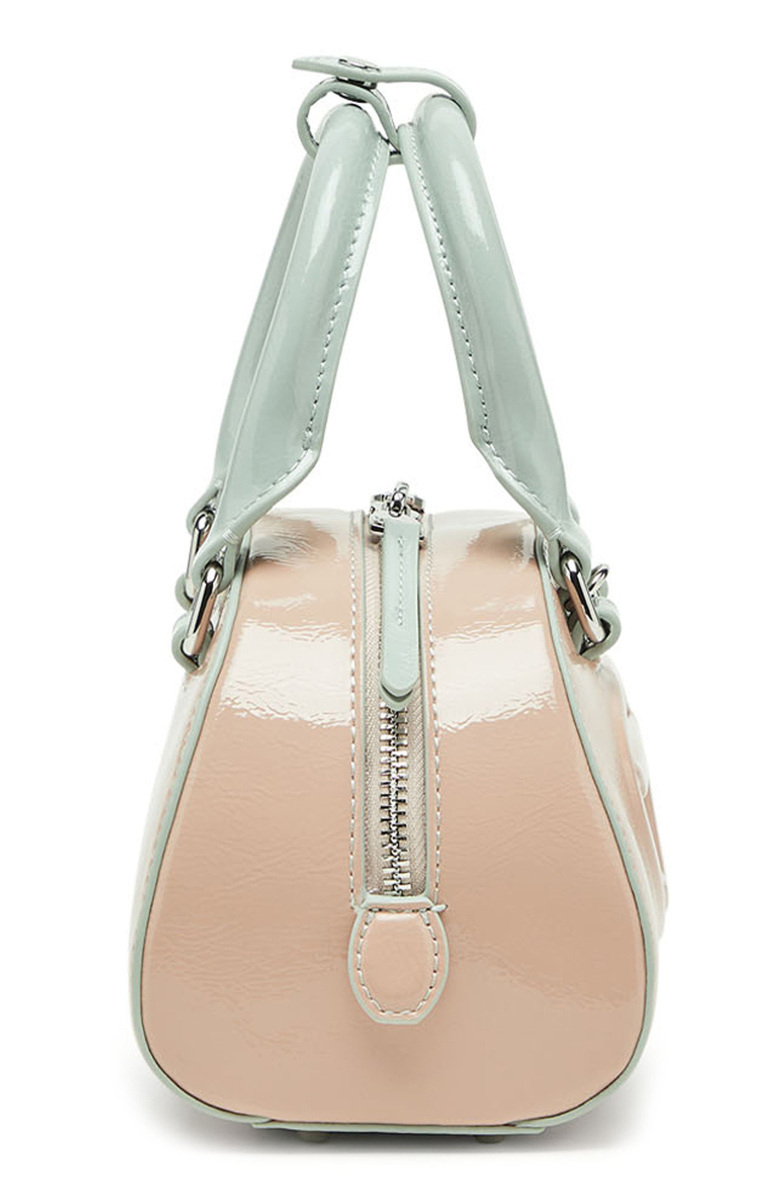 DIESEL<sup>®</sup> Mini 1DR Dome Faux Leather Bowling Bag, Alternate, color, Pink