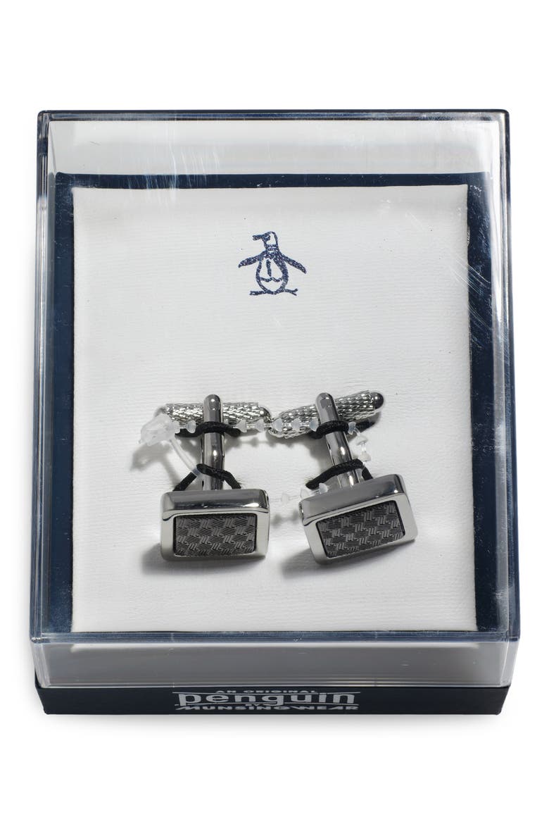 Checkerboard Cufflinks, Main, color, GREY