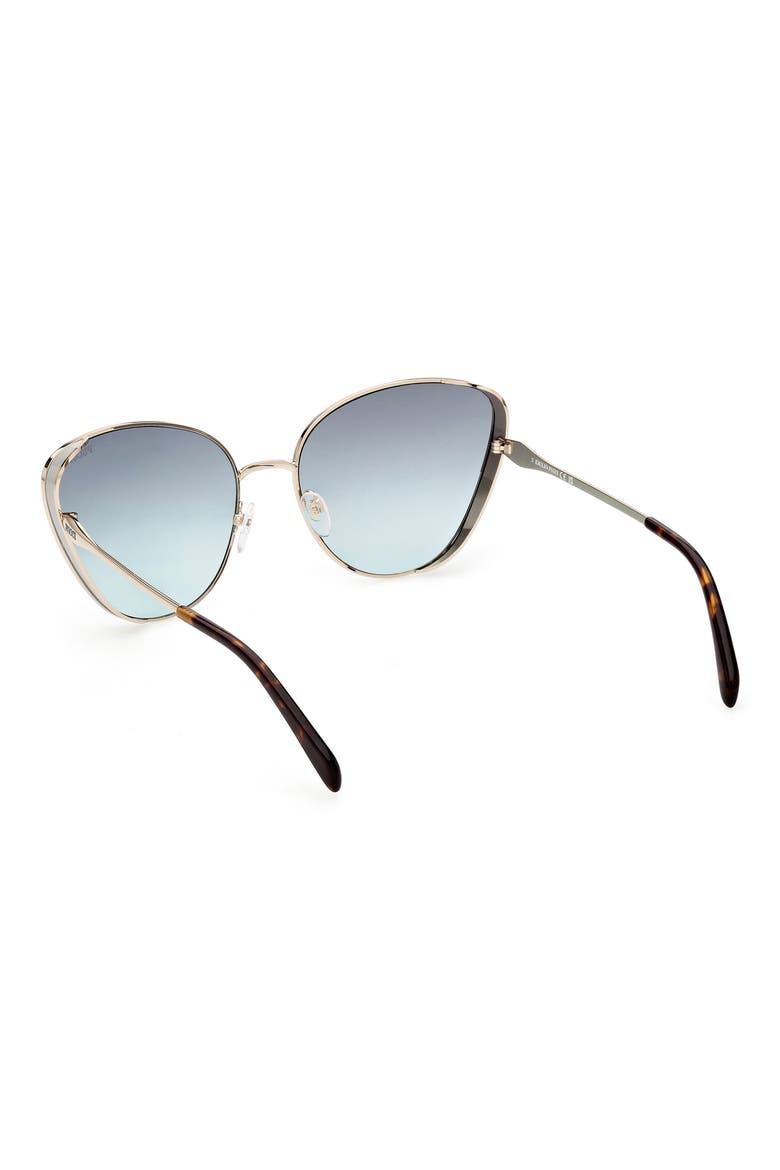 61mm Cat Eye Sunglasses, Alternate, color, GOLD / GRADIENT SMOKE
