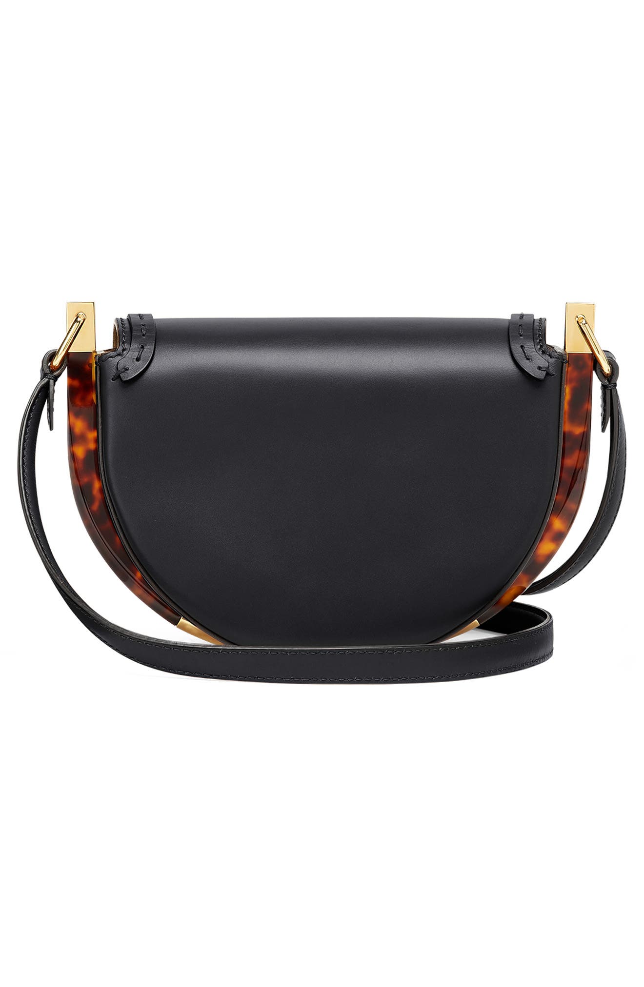 Fendi Moonlight Leather Saddle Bag, Alternate, color, 