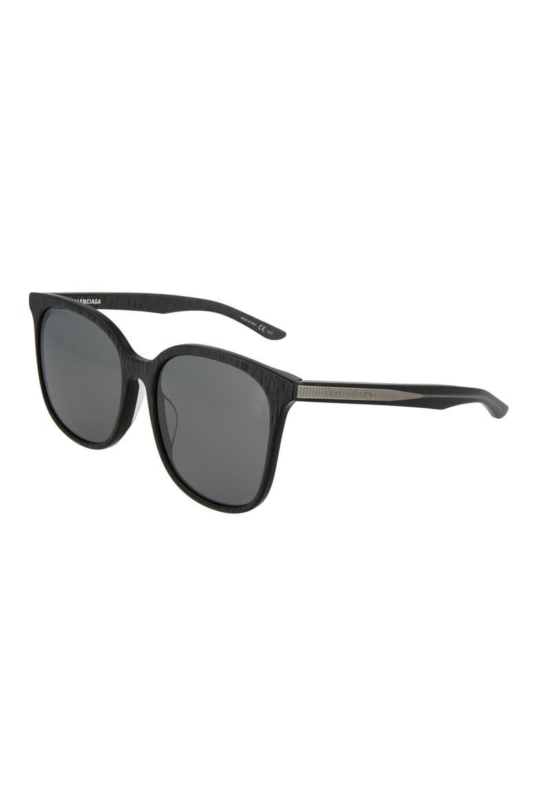 56mm Square Sunglasses, Alternate, color, GREY GREY SILVER