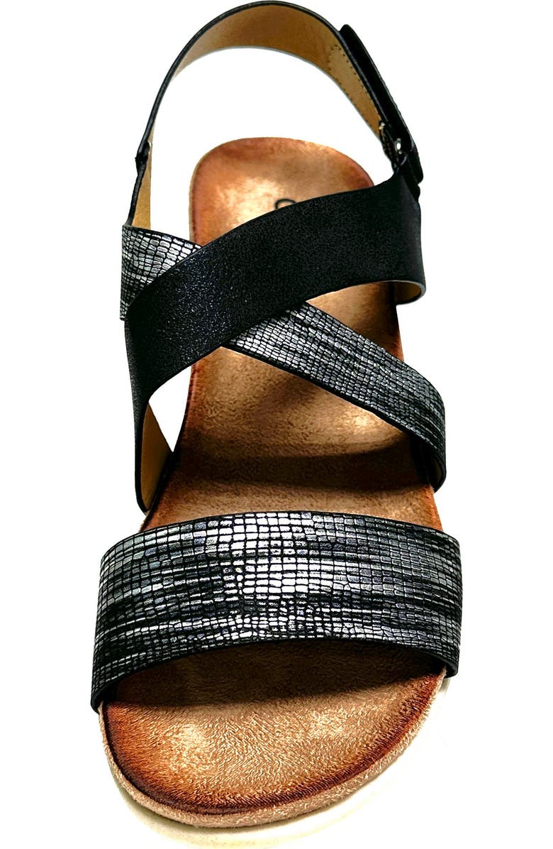 NINETY UNION Panama Slingback Wedge Sandal, Alternate, color, Black