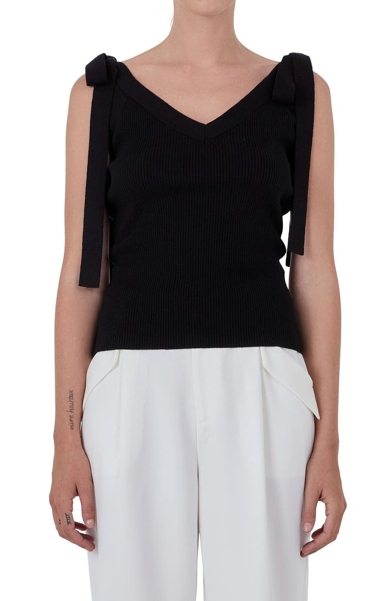 Endless Rose Tie Strap Rib Tank, Alternate, color, 