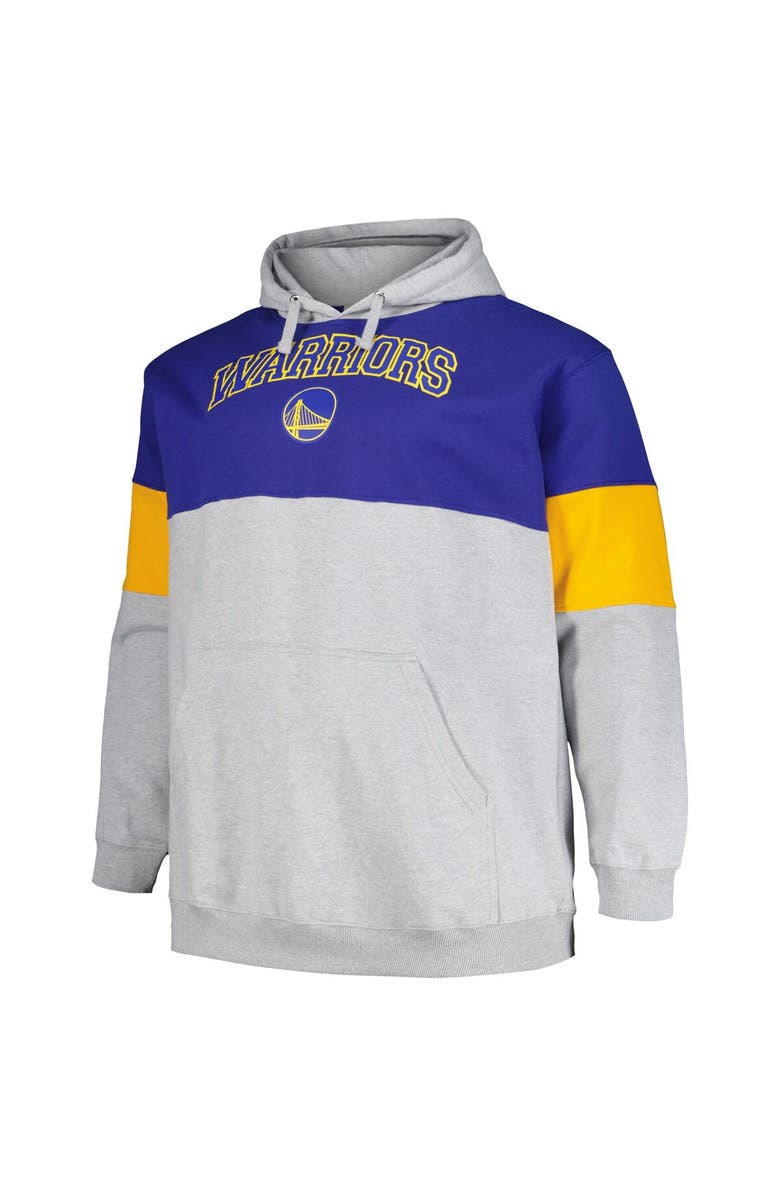FANATICS Men's Fanatics Branded Royal/Gold Golden State Warriors Big & Tall Pullover Hoodie, Alternate, color, Royal