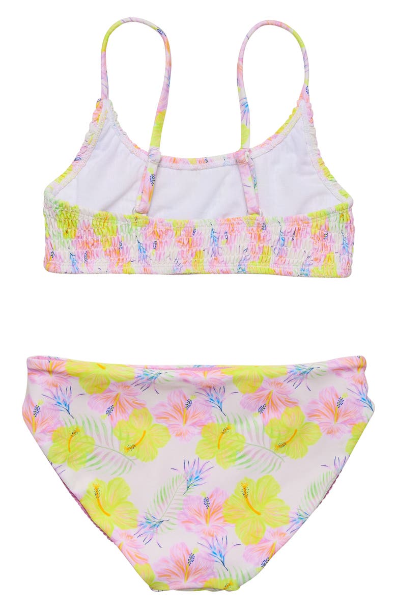 Snapper Rock Kids' Vacay Reversible Two-Piece Swimsuit, Alternate, color, Multi Pink