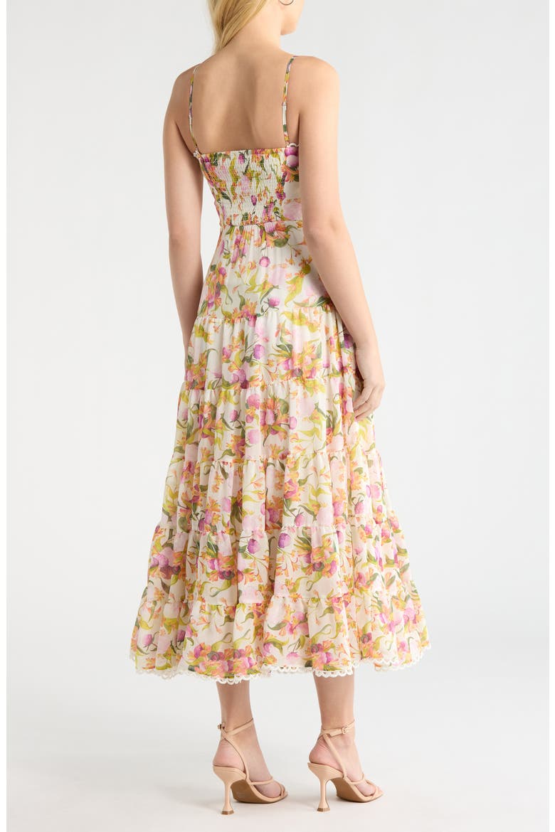 Lianna Tiered Maxi Sundress, Alternate, color, PINK MULTI FLORAL