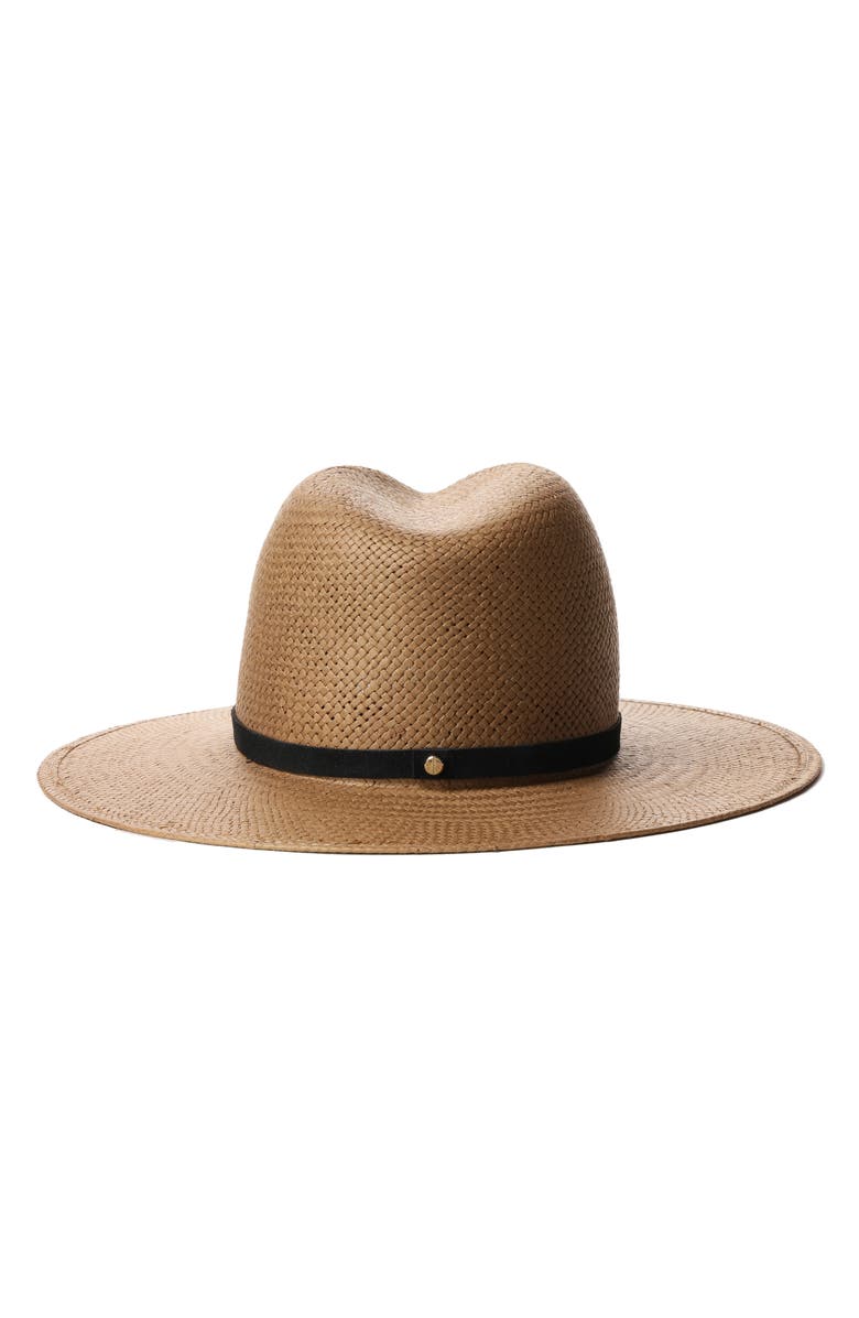 Janessa Leoné Hollis Straw Fedora, Alternate, color, Brown