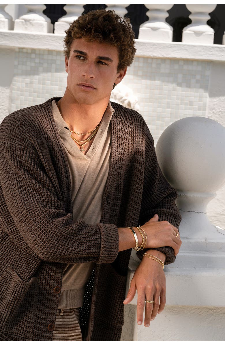 Bony Levy Men's 14K Gold Box Chain Bracelet, Alternate, color, 14K Yellow Gold