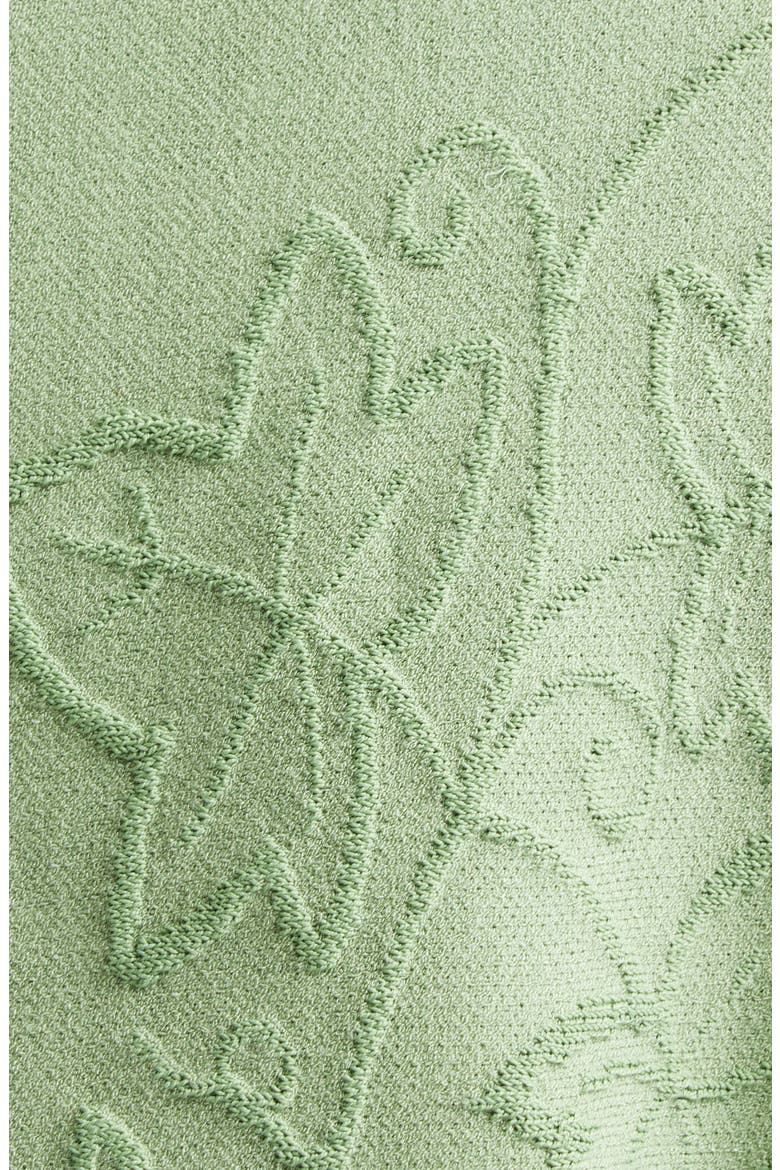 Ivy Detail Stretch Knit Fit & Flare Dress, Alternate, color, GREEN