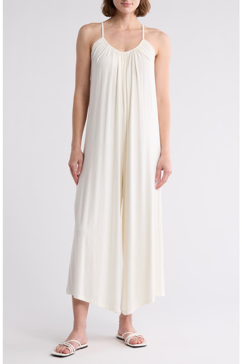 Bloom Asymmetric Wide Leg Jumpsuit, Main, color, OFF-WHITE