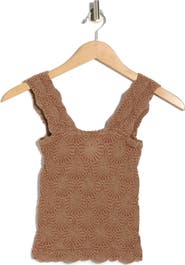 Free People Love Letter Floral Knit Camisole