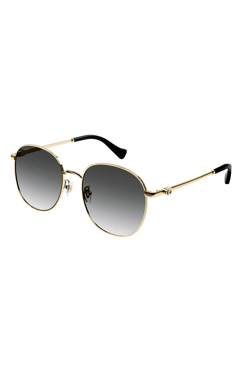 Gucci 56mm Gradient Round Sunglasses, Main, color, 