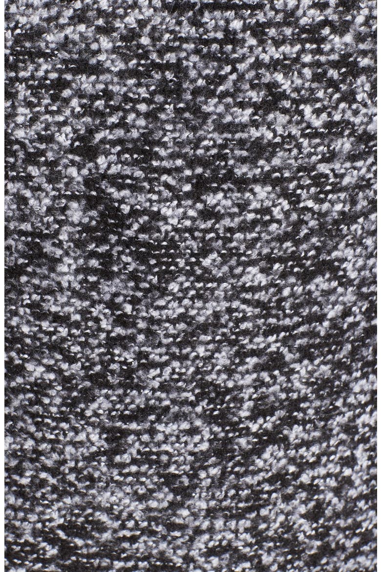 Asymetrical Tweed Duffle Coat, Alternate, color, BLACK/ GREY TWEED