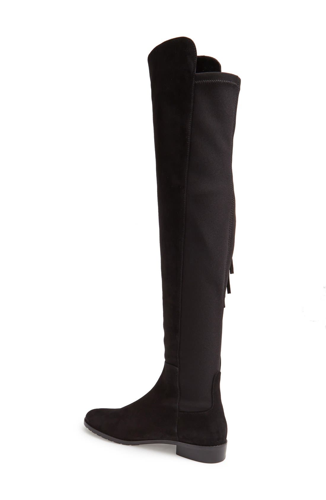 'Mane' Over the Knee Stretch Boot, Alternate, color, BLACK SUEDE