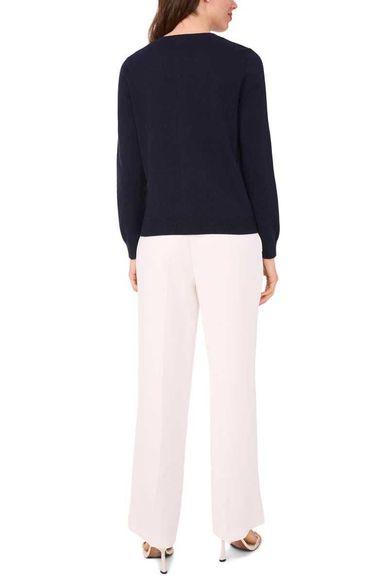 Halogen<sup>®</sup> Crewneck Cardigan, Alternate, color, Navy Depths