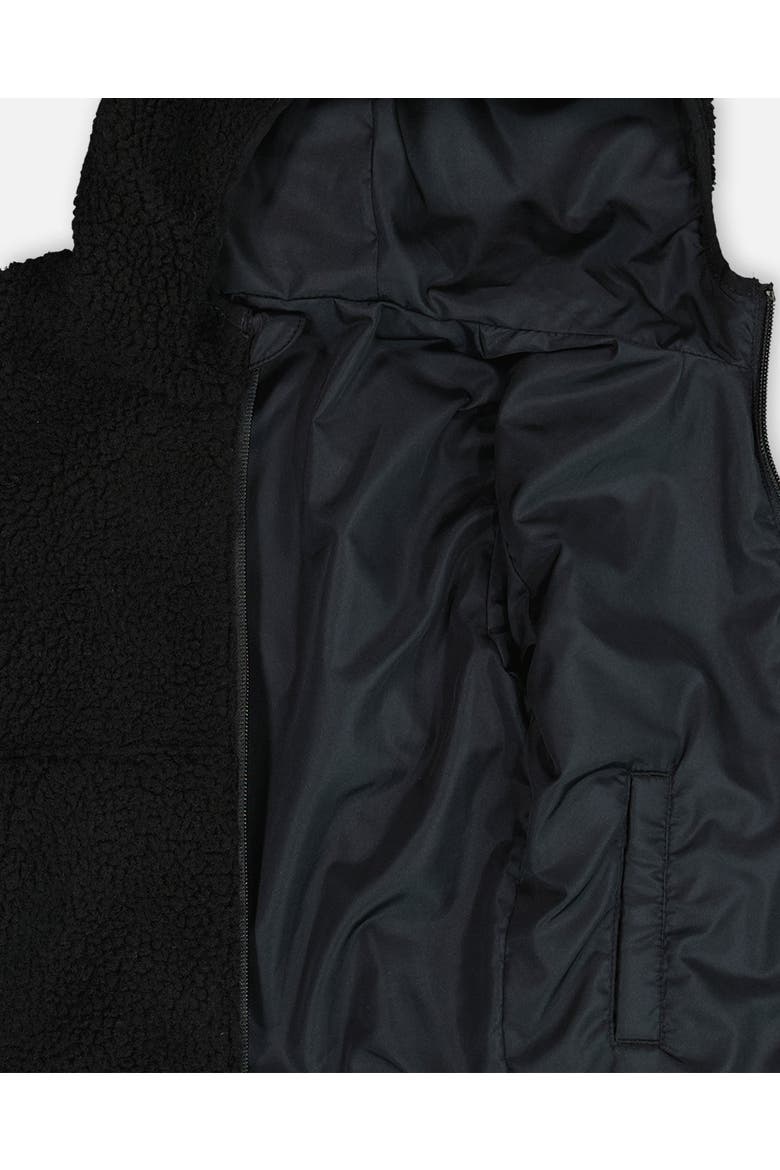 Baby Boy's Reversible Soft Fleece Jacket Black, Alternate, color, Anthracite
