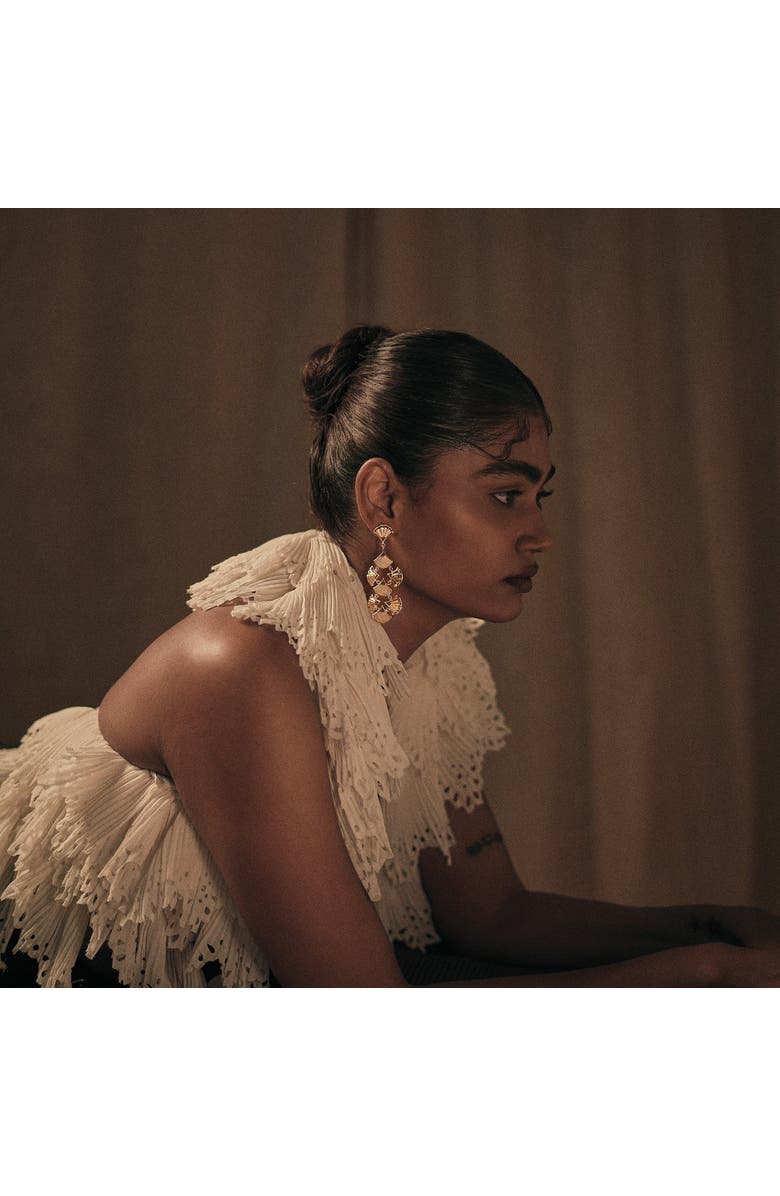 Dhwani Bansal Pankha Earrings, Alternate, color, Gold Plated