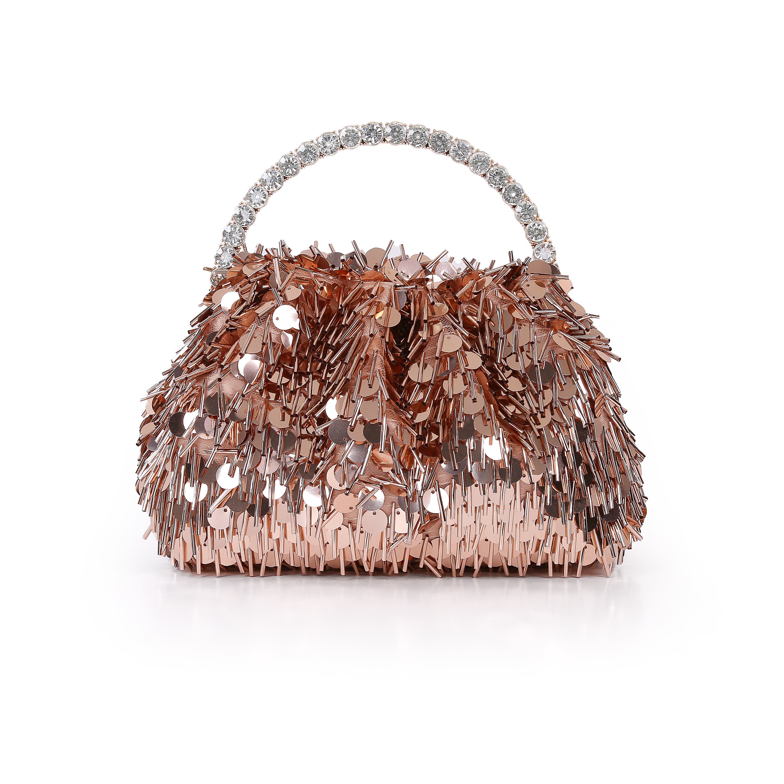 Noa Mix Sequin Pouch Clutch, Main, color, Rosegold