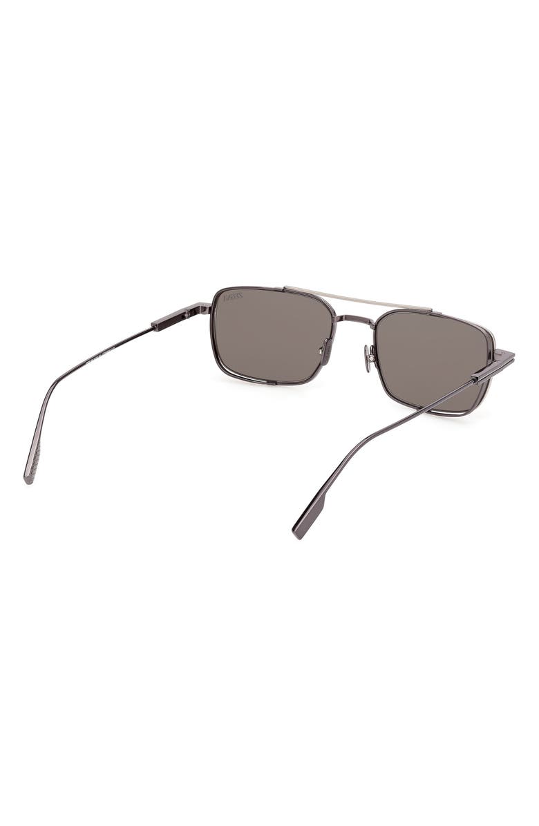 ZEGNA 54mm Rectangular Sunglasses, Alternate, color, 
