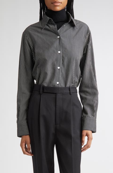Lynsey Stripe Button-Up Shirt