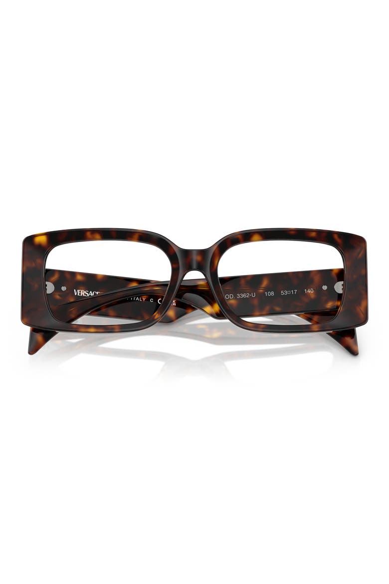 51mm Rectangular Optical Glasses, Alternate, color, HAVANA