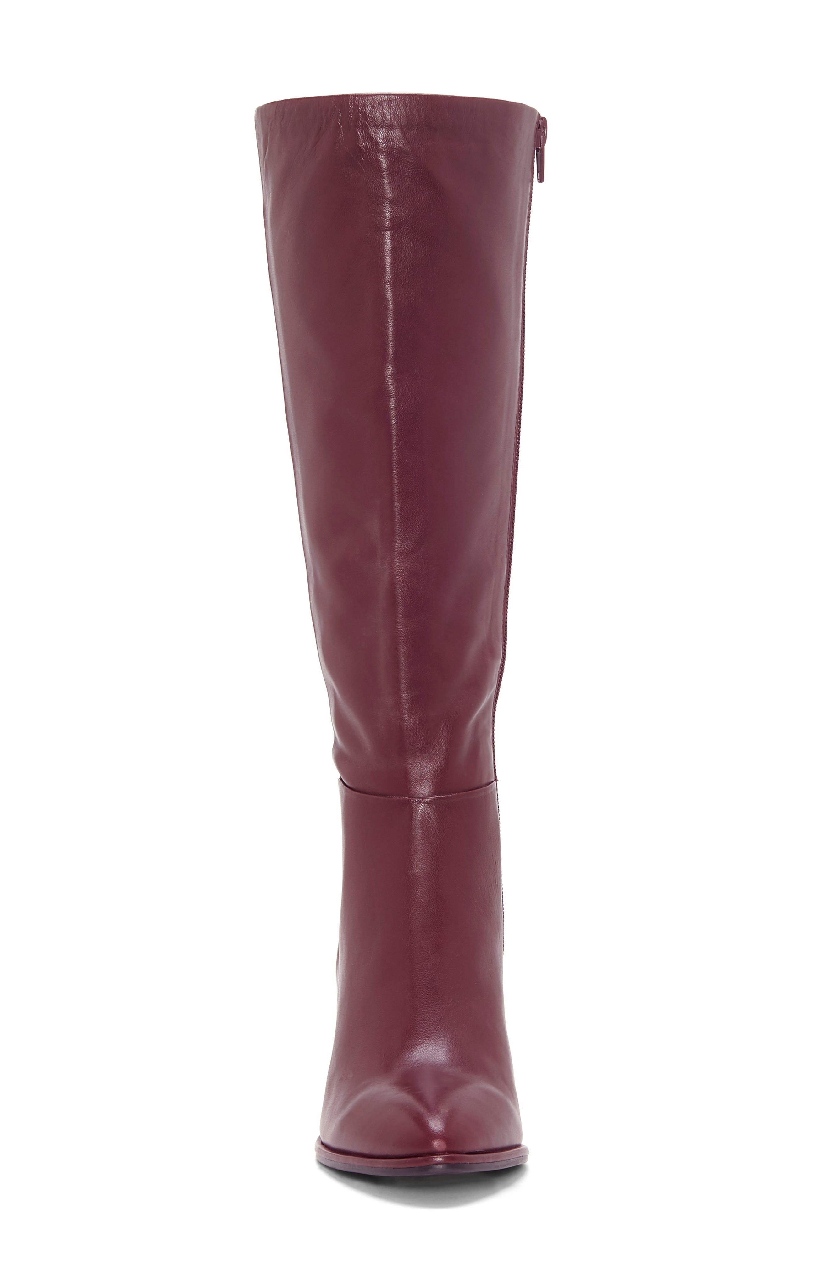 Wenda Knee High Boot, Alternate, color, MULLED WINE LEATHER