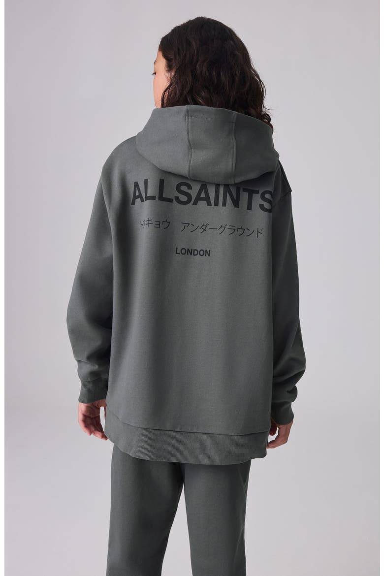 Kids' Underground Oversize Logo Hoodie, Alternate, color, GREY