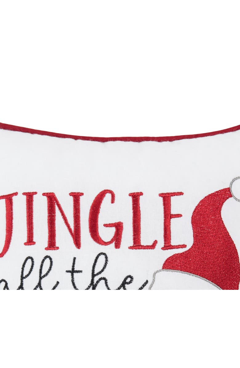 C&F Home Jingle All The Way Small Christmas Accent Pillow, 10" x 10", Alternate, color, Red