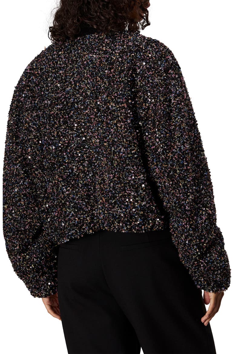 Samira Bomber Jacket, Alternate, color, BLACK MULTI