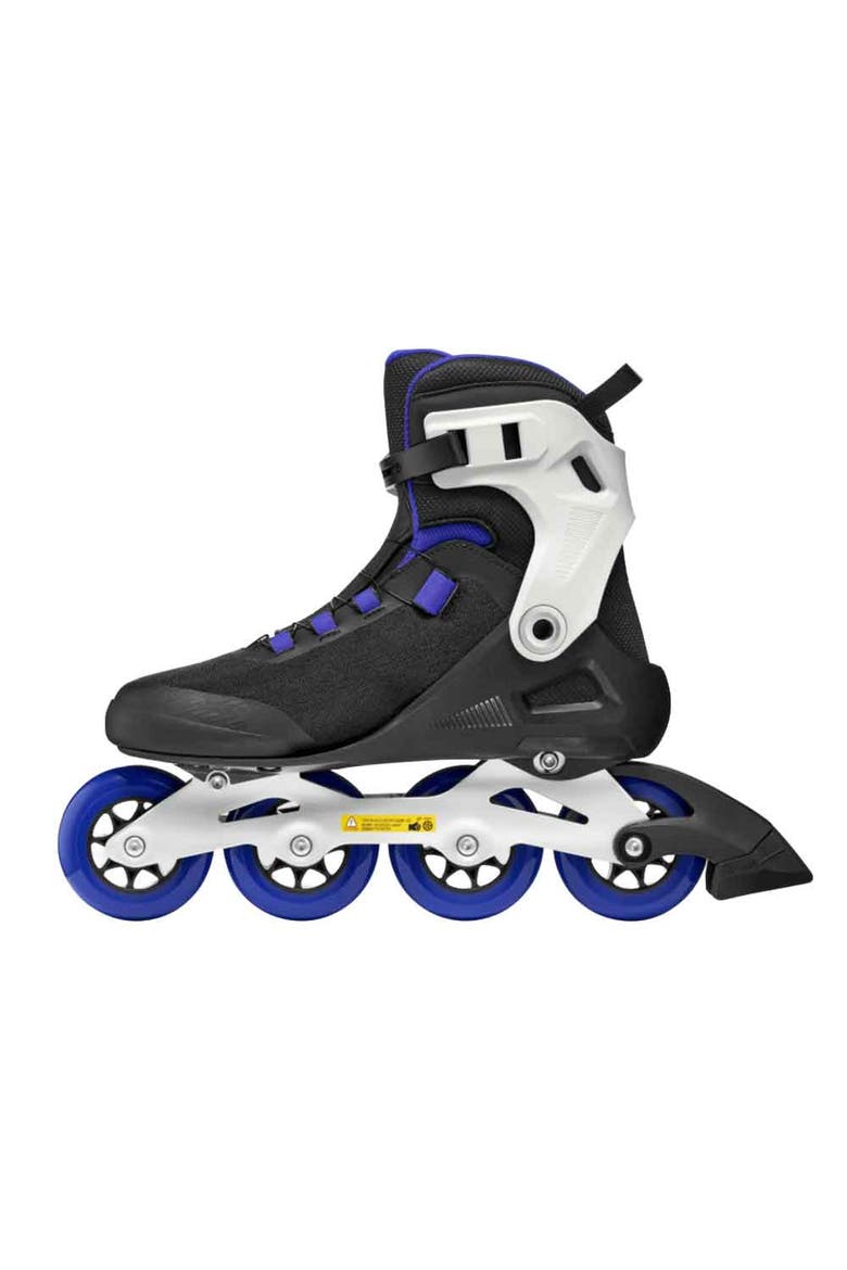Macroblade 84 BOA Mens Inline Skates, Alternate, color, Black/Blue/Bone White