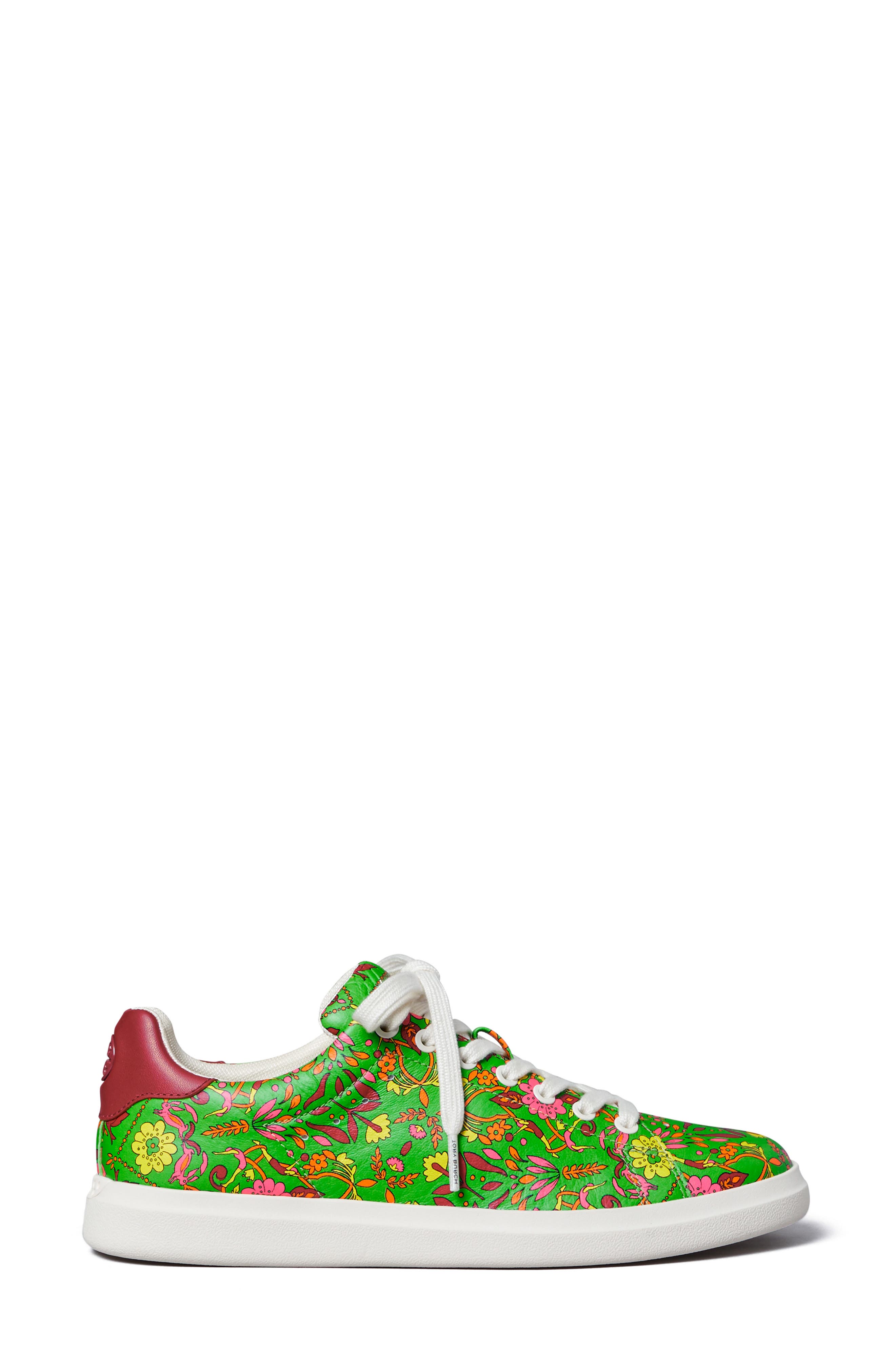 Tory Burch Howell Court Floral Sneaker, Alternate, color, 