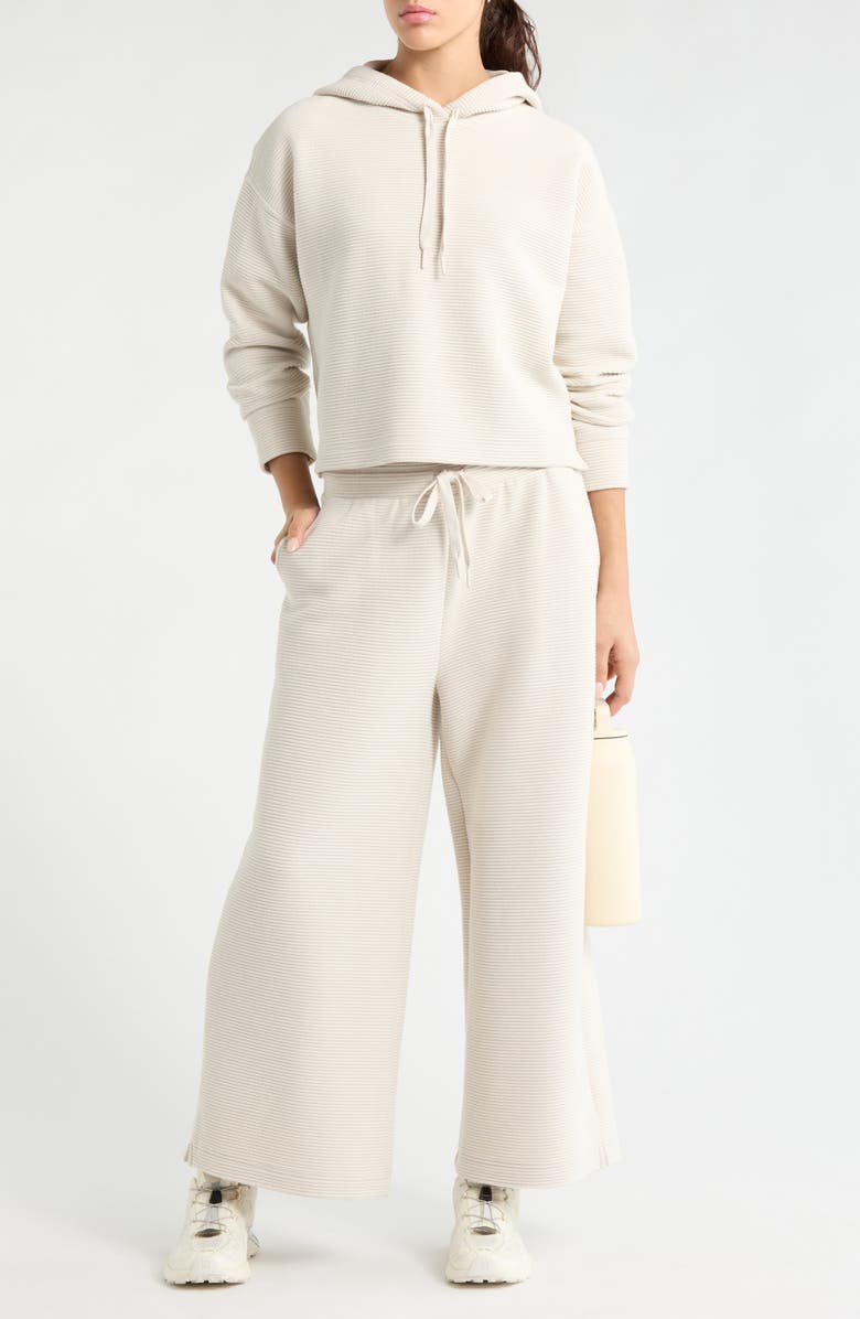 Zella Ottoman Wide Leg Drawstring Pants, Alternate, color, Grey Moonbeam