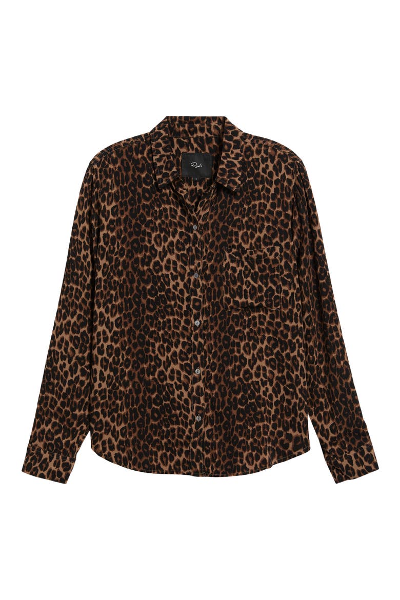 Josephine Print Shirt, Alternate, color, BROWN NALA
