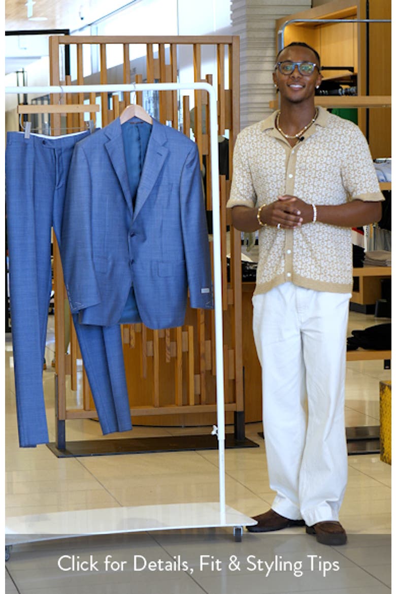 Siena Regular Fit Blue Mélange Super 130s Wool Suit video