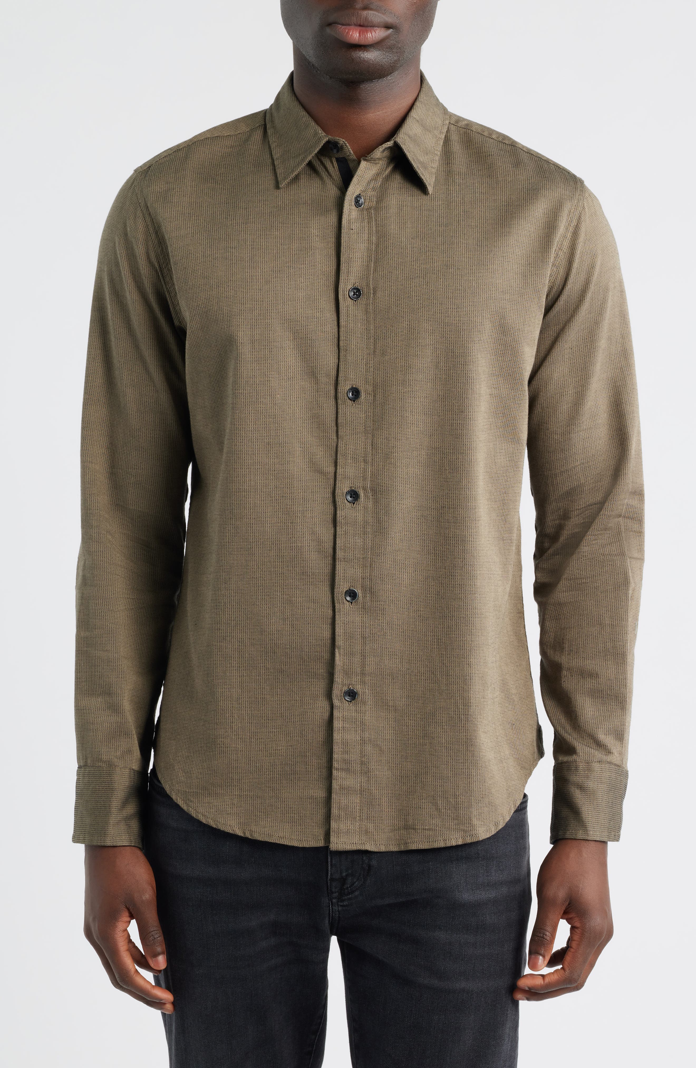 Tomlin Cotton Dobby Button-Up Shirt