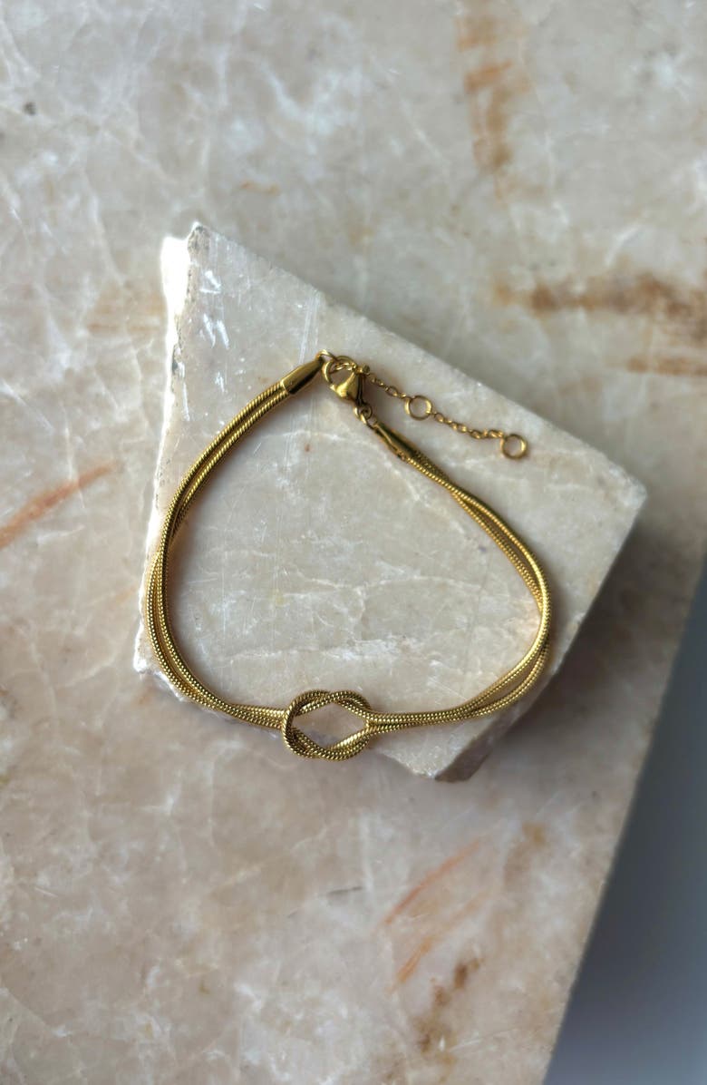 Adornia Knotted Chain Bracelet, Alternate, color, Gold