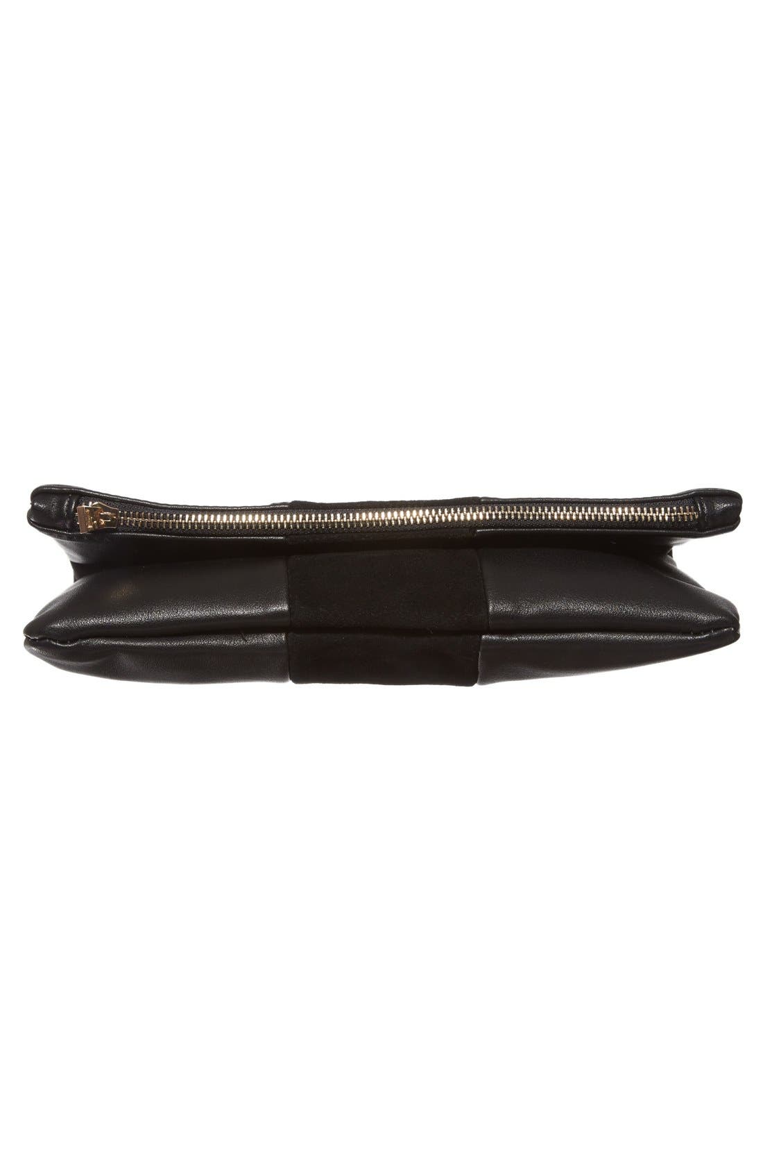 Foldover Clutch, Alternate, color, BLACK