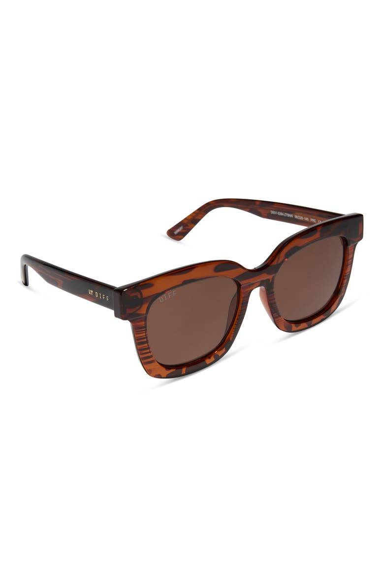56mm Makay Square Sunglasses, Alternate, color, MAHOGANY TORT