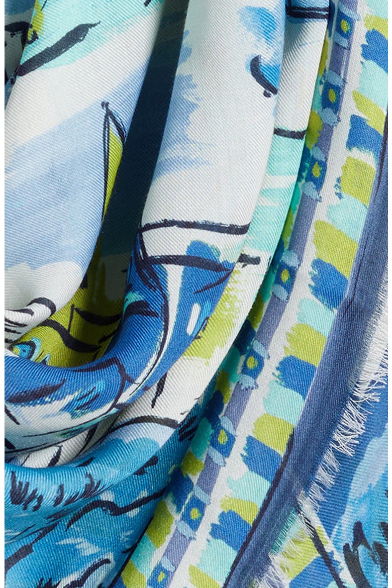 Riviera Square Scarf, Alternate, color, CHAMBRAY