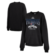 WEAR by Erin Andrews Women's WEAR by Erin Andrews Black New England Patriots Super Bowl LX Fleece Sweatshirt