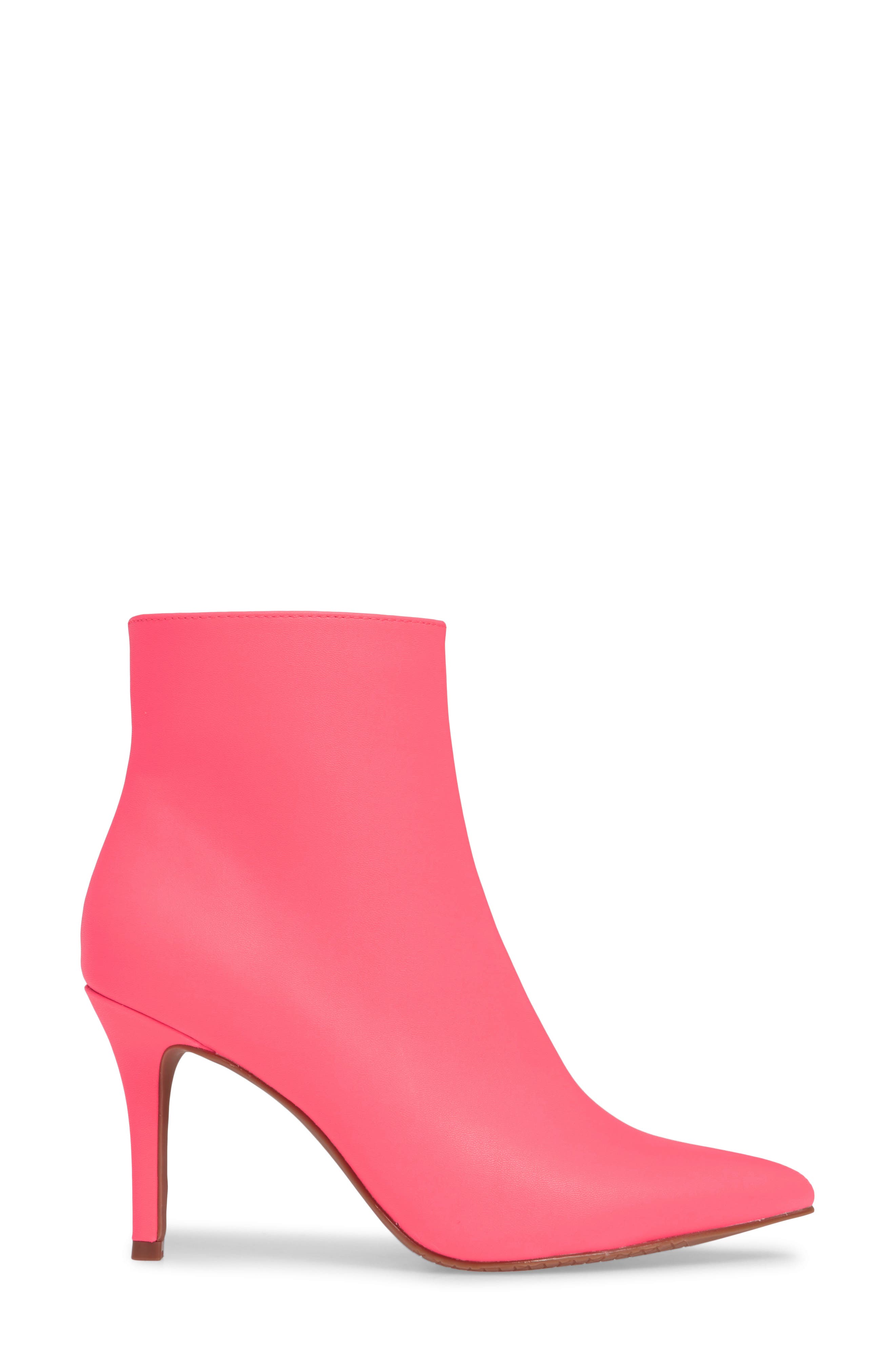 Maisie Bootie, Alternate, color, NEON PINK FAUX LEATHER