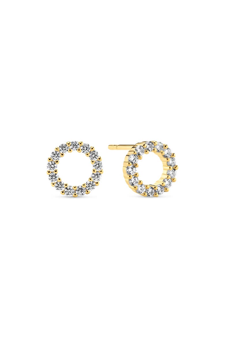 Earrings Biella, Main, color, 18k Gold Plated / White